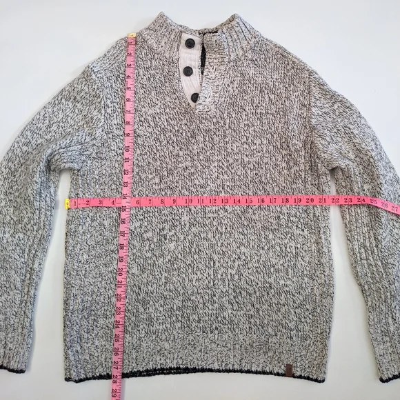 Roots Knit Heavyweight Henley Sweater, Size Large - Picture 7 of 7